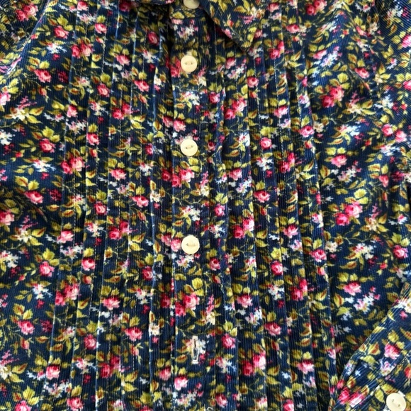 Polo by Ralph Lauren Floral Patterned dress navy corduroy with pockets girl’s 5 - Picture 4 of 7